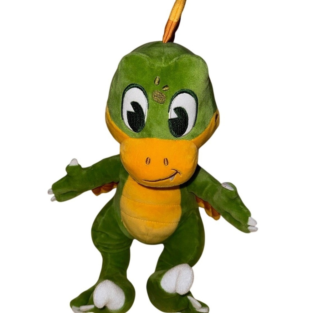 Disney Parks Dinoland USA Dinosaur Plush Green Orange Retired Animal Kingdom - Picture 1 of 2